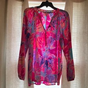 Lilly Pulitzer silk floral blouse